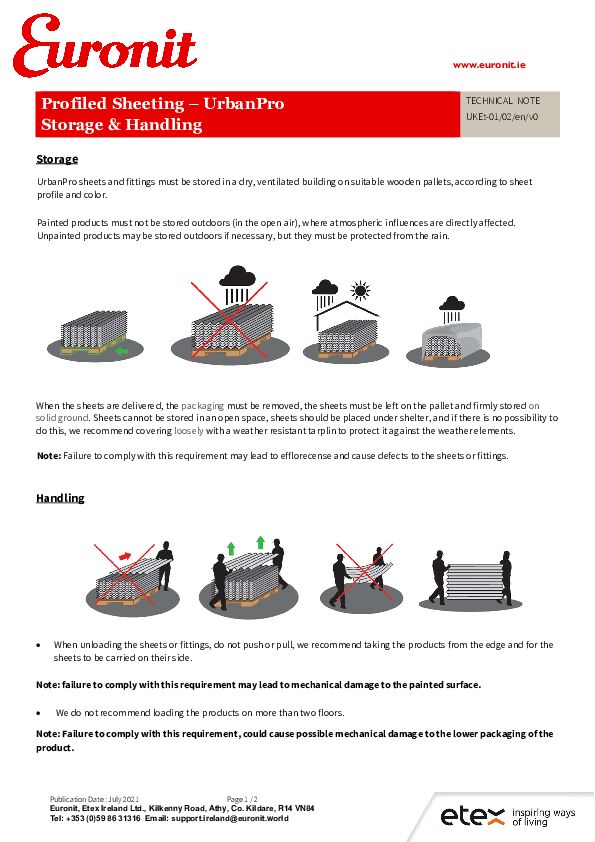 Storage and Handling of UrbanPro