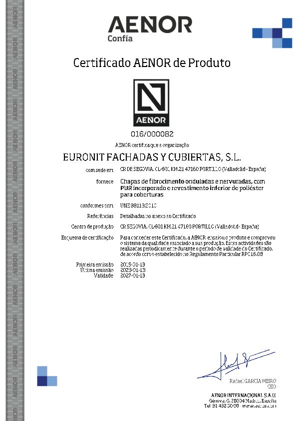Certificado AENOR - Agrotherm+